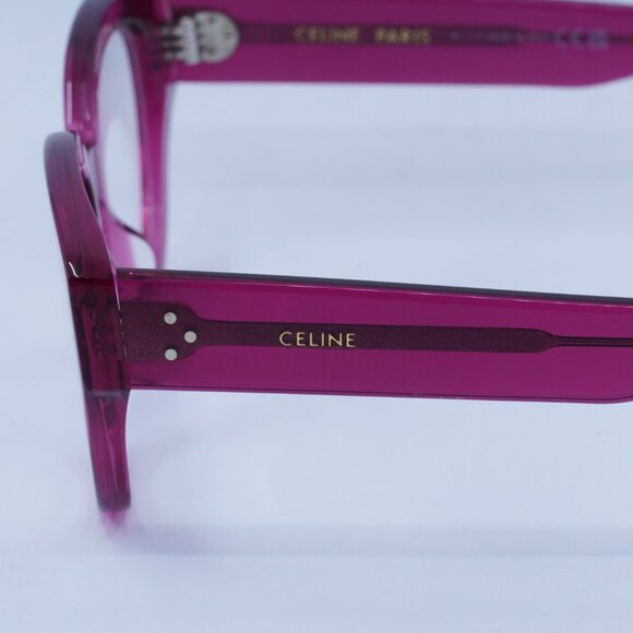 🕶️ New Celine CL50132I 081 Eyeglasses - Transparent Cherry Frame - Picture 5 of 10